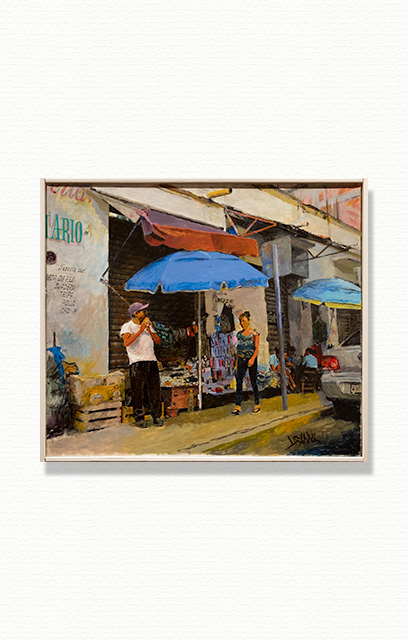 #8「青いパラソル」 F10